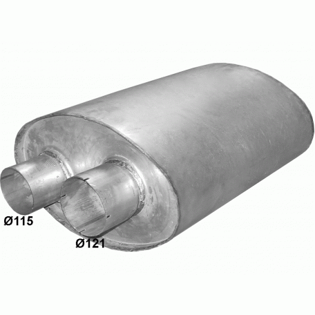 Глушитель МАН/MAN A51/A03/A11/A10/EURO II/470/474/475/882 Евро I (Размеры: 301mm x 500mm; L = 600mm) (68.49) Polmostrow Алюм.