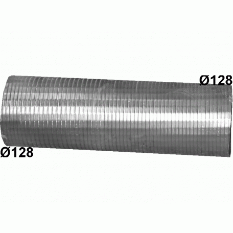 Труба глушителя средняя Volvo FH/FM, Renault Kerax/Magnum din 82140 93- (75.37) Polmostrow Алюм.