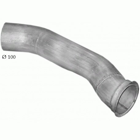 Труба глушителя Вольво ФЛ612 (Volvo FL612) din 81278 (75.04) Polmostrow Алюм.