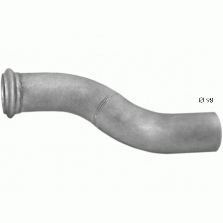 Труба средняя глушителя Вольво ФЛ612 (Volvo FL612) din 81282 (75.03) Polmostrow Алюм.