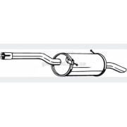 Глушник задній Сітроен Берлінго (Citroen Berlingo)/Пежо Партнер (Peugeot Partner) 1.6 HDi 08- (135-103) Bosal 04.22 Алюмінізірованний