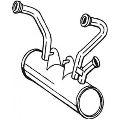 Глушитель передний CITROEN 2CV 6 70-90, CITROEN Acadiane 78-88, CITROEN Ami 68-77, CITROEN Dyane 68-80, CITROEN Mehari 79-87 (135-369) (135-369),Bosal алюминизированный