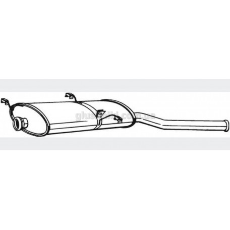 Глушитель Ситроен Ксара (Citroen Xsara) 1.4/1.6/1.8/1.9D универсал 1997-2005, (135-009), Bosal алюминизированный, 04.140