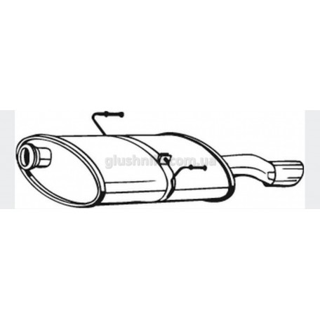 Глушитель задний Peugeot 406 00-04, (190-911).