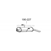 Глушник Пежо 306 (Peugeot 306) 1.4/1.6/1.8 бензин/1.8/1.9 дизель 1994-2002, (190-227), Bosal алюмінізований, 19.61