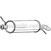 Глушник задній Сітроен С5 (Citroen C5) 2.0 HDi TD combi HB 09/00 -08/02 (135-545) Bosal 04.264 Алюмінізірованний