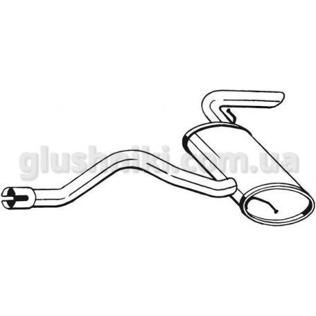 Глушитель Мерседес Виано (Mercedes Viano) 3.0 D (175-431) Bosal алюминизированный