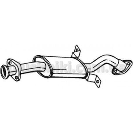 Глушник передній Mitsubishi Montero 91-00, Mitsubishi PAJERO 90-00, (177-2555), Bosal алюмінізований, 14.91