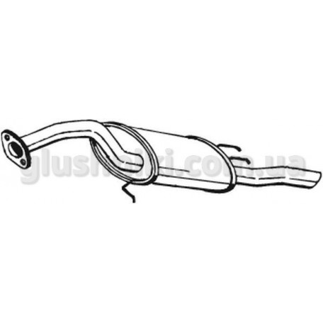 Глушник Тойота Королла E90 (Toyota Corolla E90) 1.3/1.6 kat 87-92 , (228-897), Bosal алюмінізований, 26.113