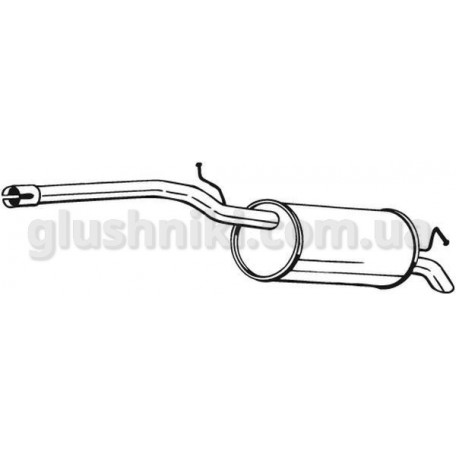 Глушник Фольксваген Кадді Максі III, IV (Volkswagen Caddy Maxi III, IV) 04- (280-161) Bosal 30.611 алюмінізірованний