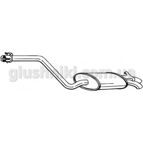 Глушитель Мерседес 190-W201, 2.0/2.3/2.6/бензин 1986-1993, (282-333), Bosal алюминизированный, 13.55