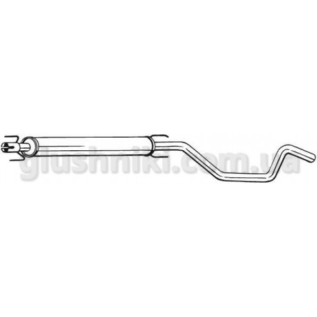 Резонатор (средняя часть глушителя) Opel Astra G (Opel Astra G) 2.0/2.2 DTi 02-03, (284-323), Bosal алюминизированный, 17.314