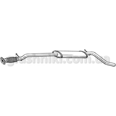 Резонатор Фіат Пунто 2 (Fiat Punto II) 1.2-16V 1999-2006 , (286-325), Bosal алюмінізований, 07.400