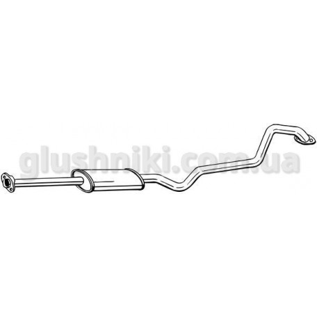 Резонатор Ниссан Альмера (Nissan Almera N16) 1.5/2.2 TDCi 00-06, (288-093), Bosal алюминизированный, 15.368