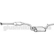Глушник передній Мазда 3 (Mazda 3) 03-14 (288-203) Bosal 12.14 алюмінізірованний
