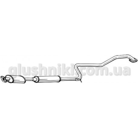 Резонатор Ниссан Примера (Nissan Primera) 1.6i-16V 00-02, 1.8i-16v 99-02, (288-577), Bosal алюминизированный, 15.372 Резонатор Ниссан Примера (Nissan Primera) 1.6i-16V 00-02, 1.8i-16v 99-02, (288-577), Bosal алюминизированный, 15.372