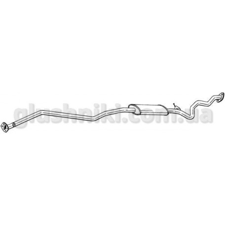 Глушник передній БМВ 318і (BMW 318i) E90, E91, 05-07 (293-011) Bosal 03.09 алюмінізована