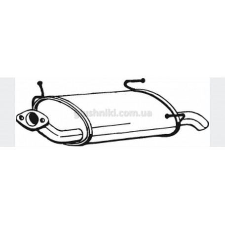 Глушитель Ниссан Примера (Nissan Primera) 1.6 16V хэтчбек/седан 1996-2002, (145-131), Bosal алюминизированный, 15.235