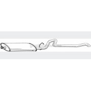 Глушник Джип Черокі, Крайслер (Jeep Cherokee, Chrysler) 4.0 4x4 91-95, (287-183), Bosal алюмінізований, 43.01