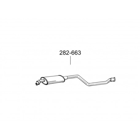 Глушитель передний Ситроен ZX (Citroen ZX)/Пежо 306 (Peugeot 306) 1.4i; 1.6i; 1.8i; 1.5D; 1.9D 91-98 (282-663) Bosal 04.06 алюминизированный