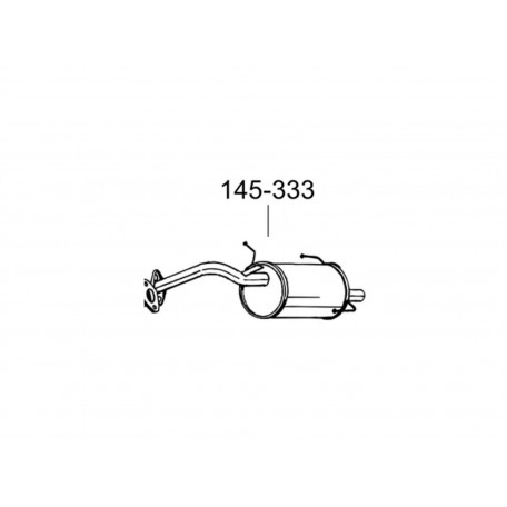 Глушитель Ниссан Микра (Nissan Micra) 00-02 (145-333) Bosal алюминизированный