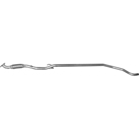 Средняя трубка глушителя Опель Корса Д (Opel Corsa D) 1.2 06 (17.345) Polmostrow алюминизированный