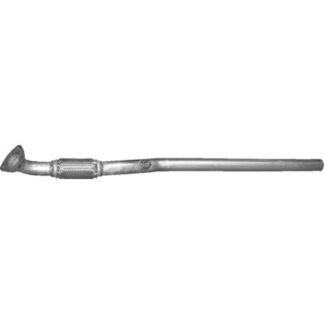 Приемная труба с гофрой Опель Корса С (Opel Corsa С) 1.7DTi Combo Turbo Disel 04- (17.586) Polmostrow алюминизированная